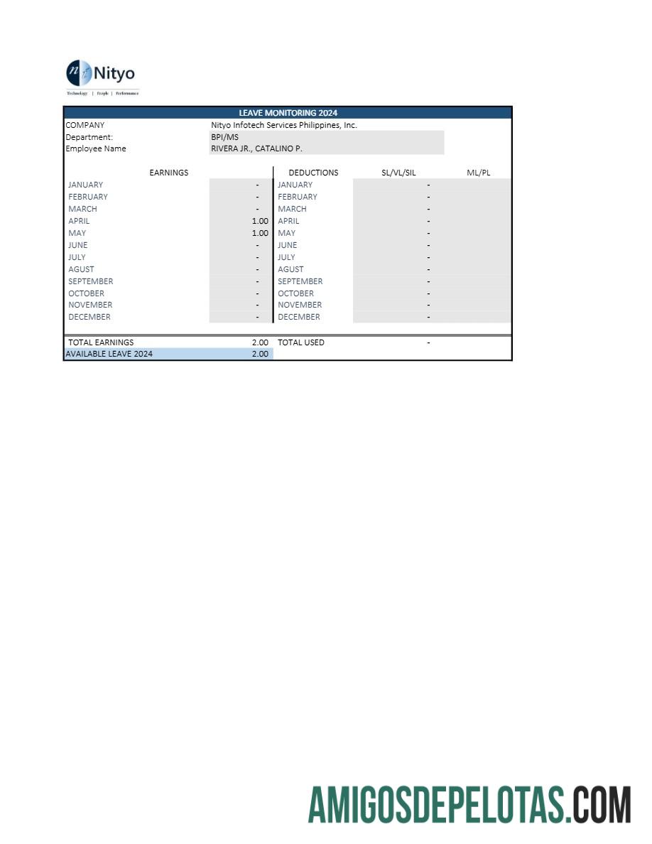 Para download Modelo de recibo de pagamento da Nityo Infotech Services Filipinas em formatos Word e PDF.pdf, 2